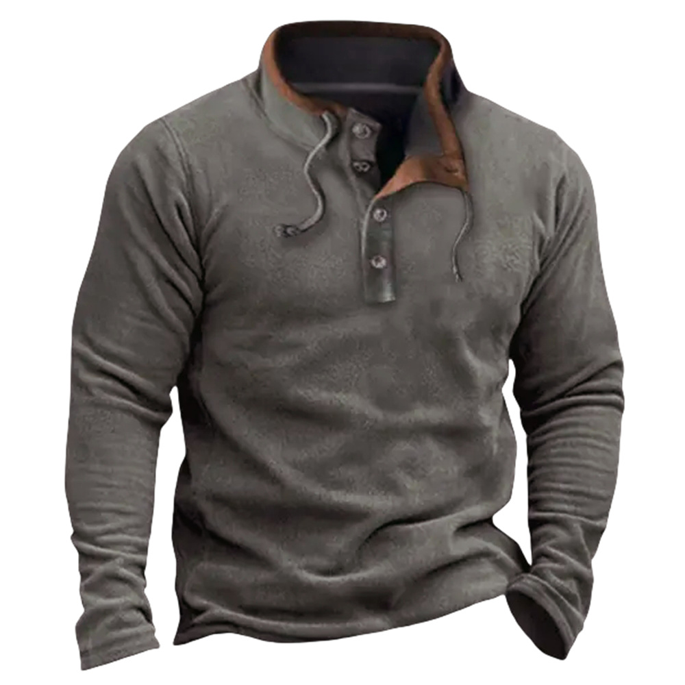 Men's Casual Coat Zipper Fleece Sweater