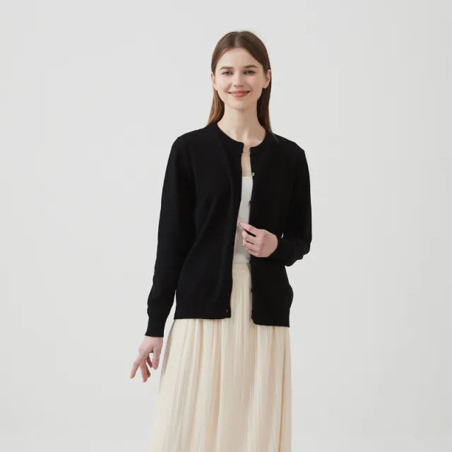 Single breasted Early Autumn Knitted Top Sweater Black - Shop at LoveMi