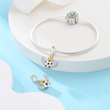 Football DIY Bead Pendant Bracelet Accessories