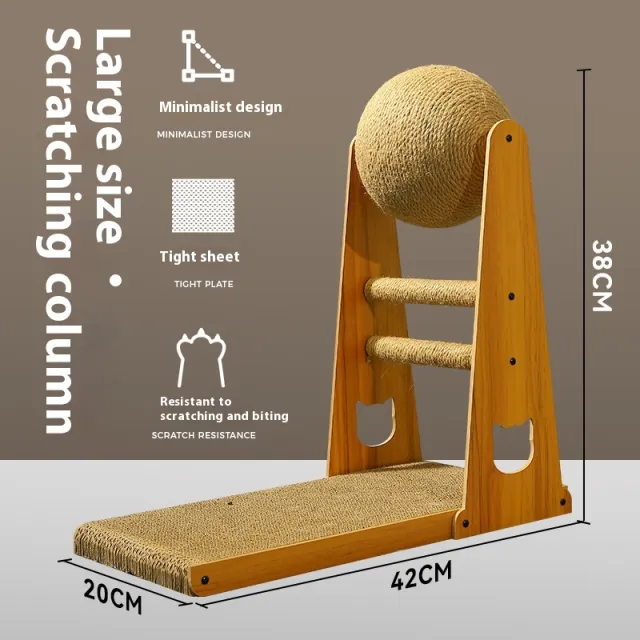 Cat Scratch Board Wear resistant Non dandruff Vertical Sisal Scratch resistant Self Hi Relieving Stuffy Scratching Board Toy L Style Large Scratc... L Style Large Scratching Pole - Shop at LoveMi