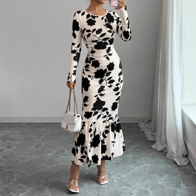 Elegant Long sleeve Dress For Women White - Shop at LoveMi