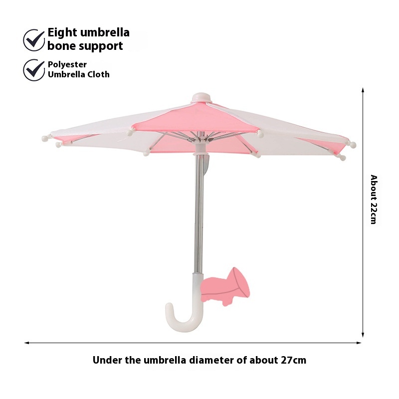 Pink And White Toy Umbrella