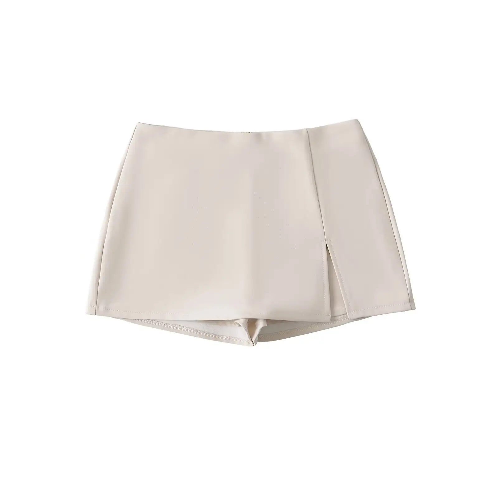 High-waisted Figure-flattering A-line Skirt With A Stylish Slit