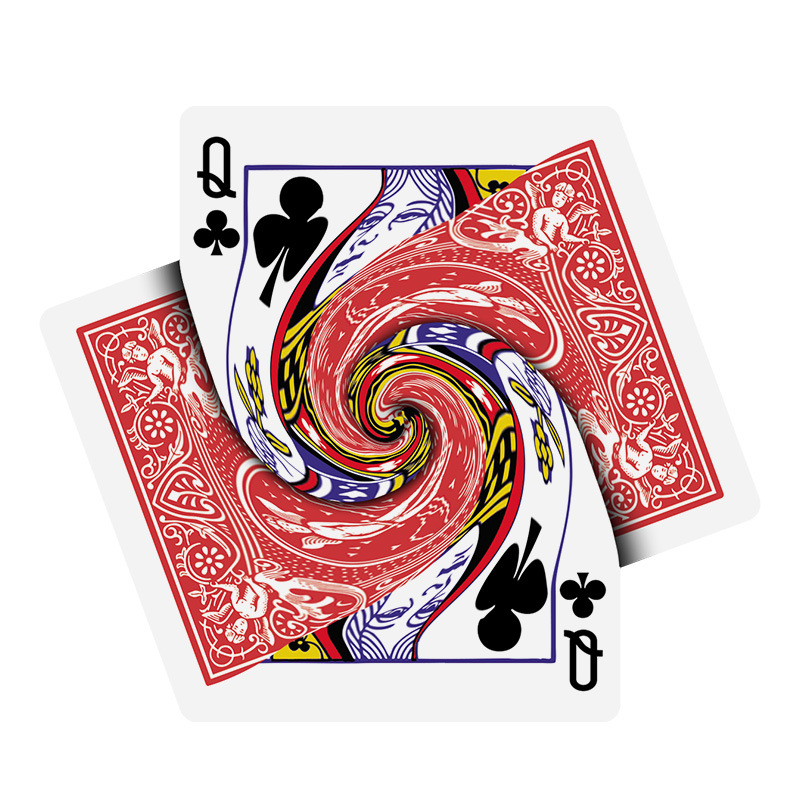 Rotary Card Close-up Performance Magic Props (Red-Only Prop
