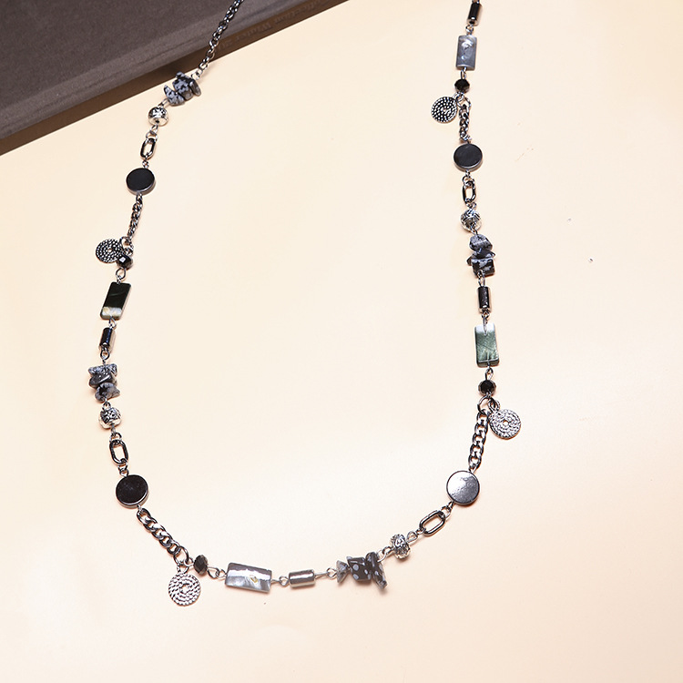 European And American Fashion Shell Handmade Original Beaded Long Necklace Sweater Chain