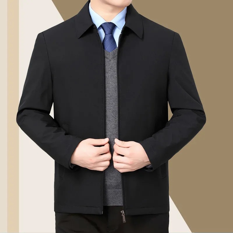 Chaqueta de Invierno Cortavientos para Hombre Chamarras Cremallera y Cuello Sola - Picture 7 of 10
