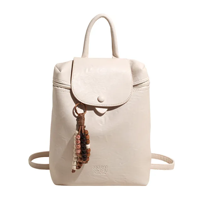 Personal Influencer Backpack New Fashion Retro Women Travel Bag Beige - Shop at LoveMi