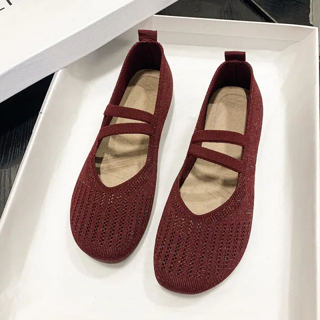 Summer Women's Breathable Hollow Mesh Shoes Wine - Shop at LoveMi