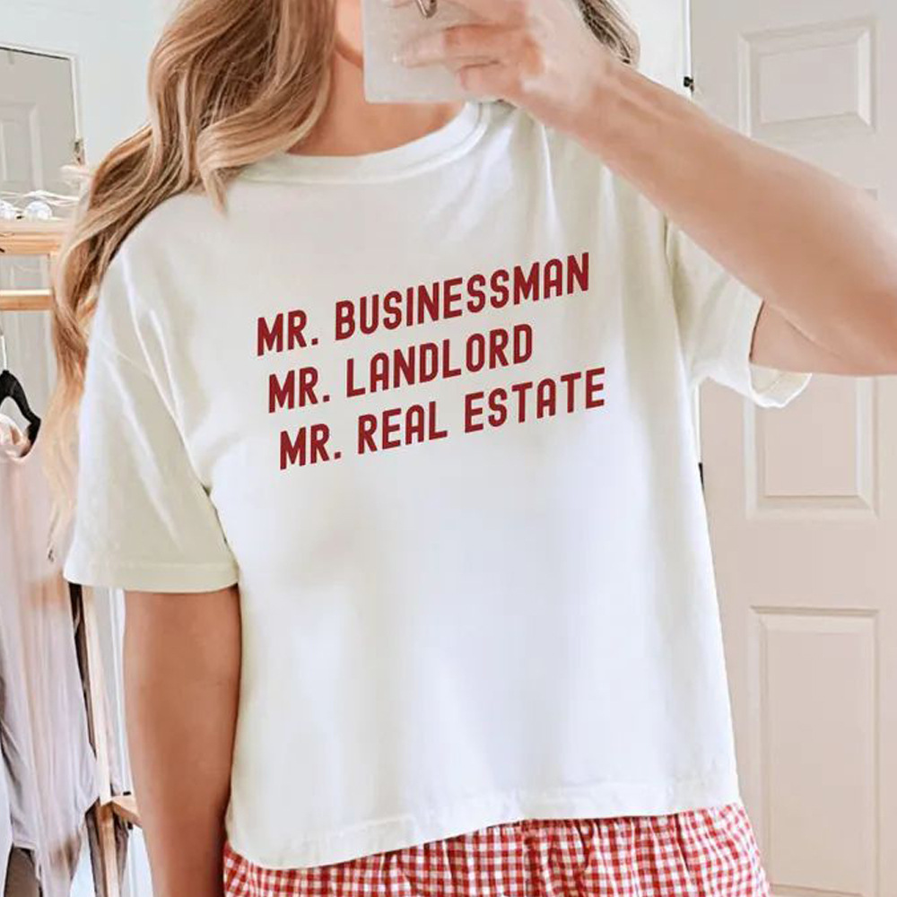 Letter-print Cropped Short-sleeve Top In European And American Street Style For Women