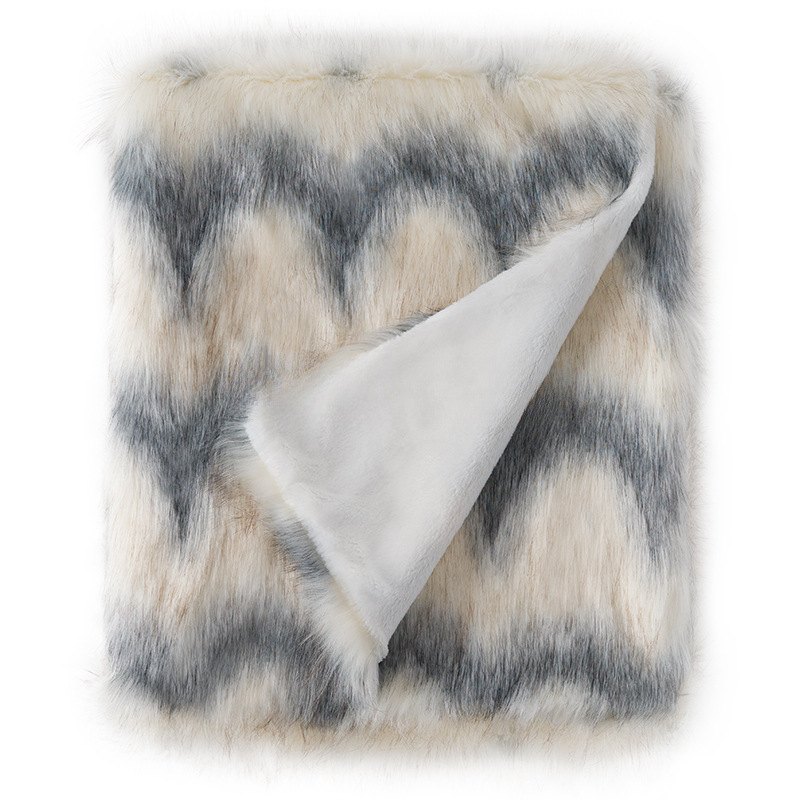 Double-Sized Sofa Blanket  Soft Fleece Lined Throw Blanket For Living Room European Style Home Decor Accent