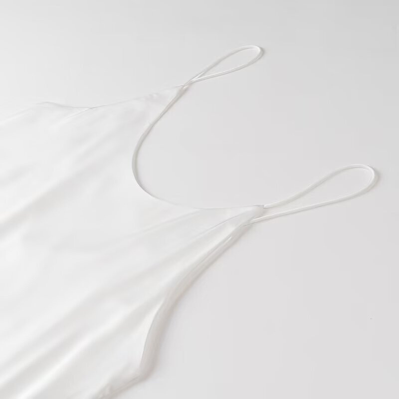 Fashionable All-match Satin Double-layer Sling Dress