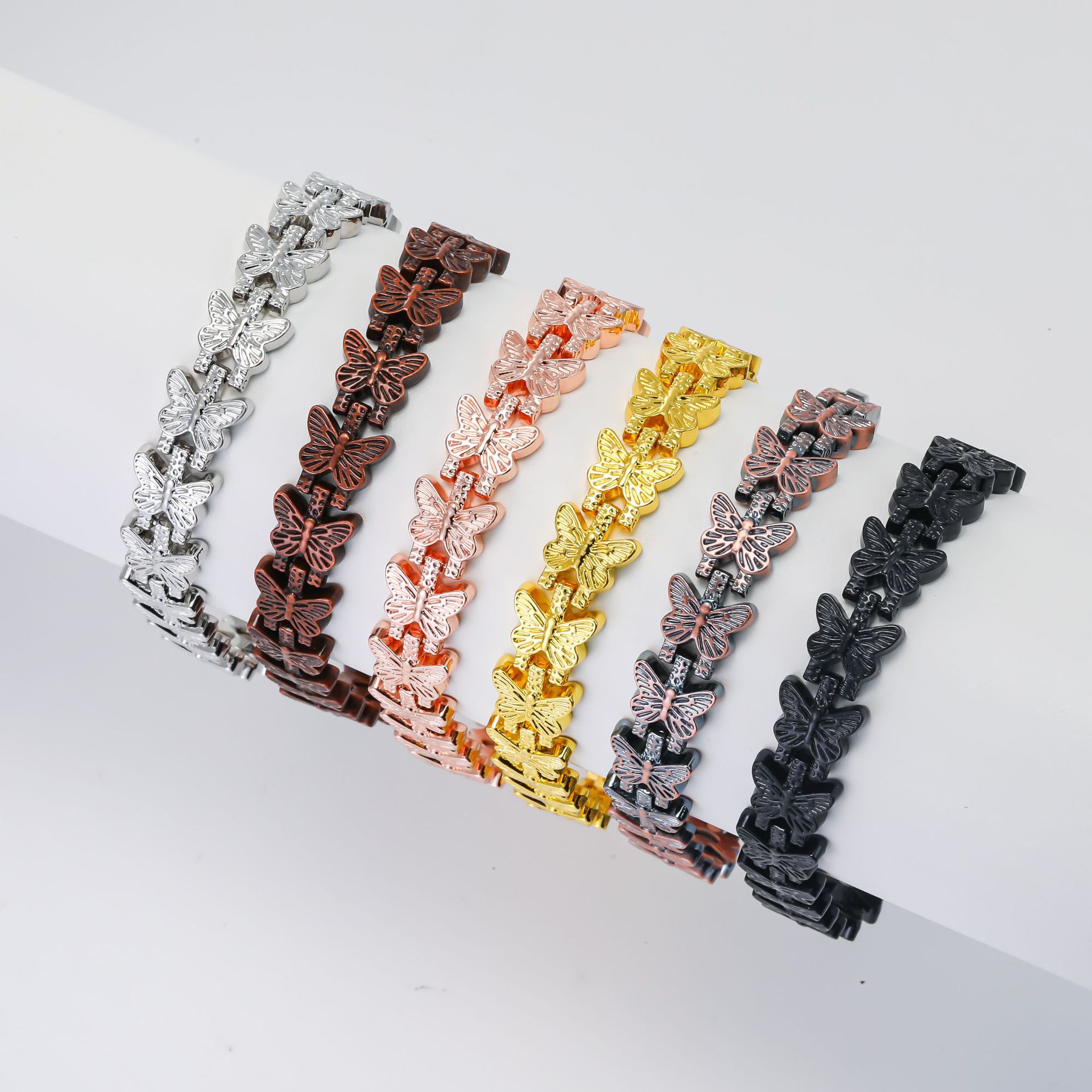 Butterfly Ancient Red Copper Magnet Bracelet For Women