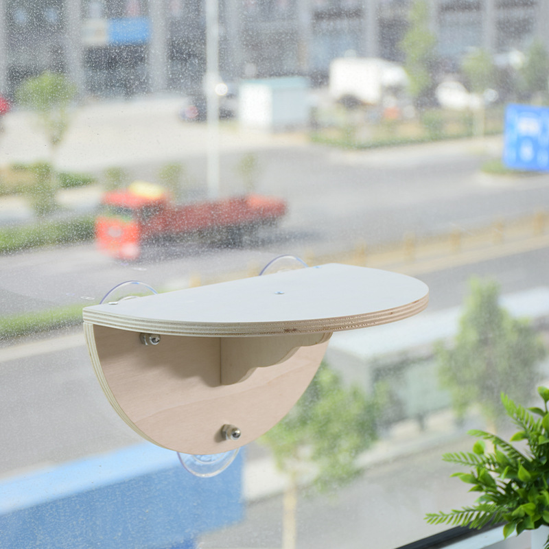 Hanging Swing, Sunbathing Wooden Suction Cup Cat Bed