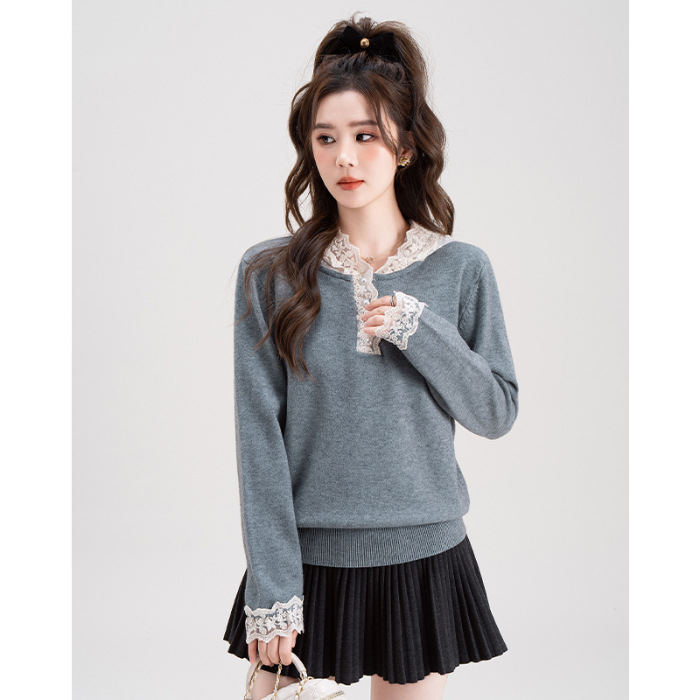 Stitching Hooded Long-sleeved New Bottoming Shirt Top