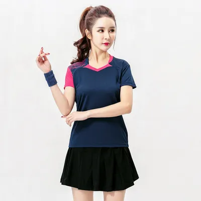 New Badminton Clothing Suit Men's And Women's Breathable Quick drying 036 Black Pleated Pantskirt - Shop at LoveMi