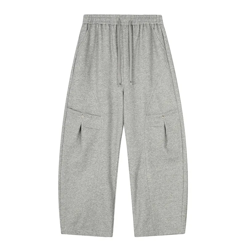Small Minimalist Loose Scimitar Casual Pants - Gray