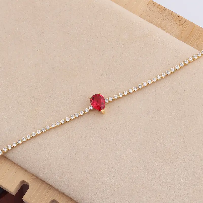 Inlaid Zircon Drop-shaped Zircon Pendant Simple