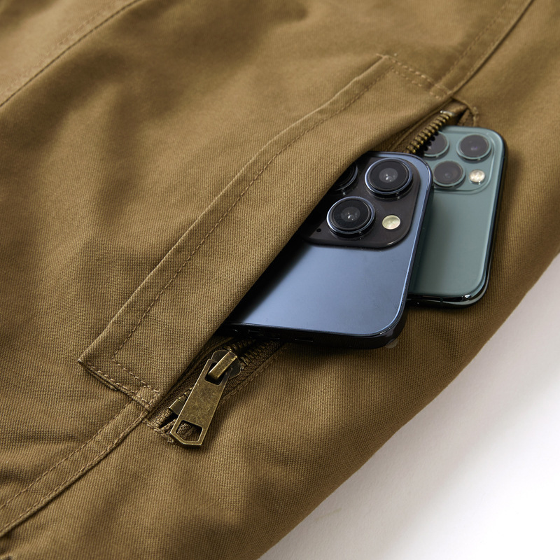 Mens Fleece-lined Loose-fit Plus-size Coat