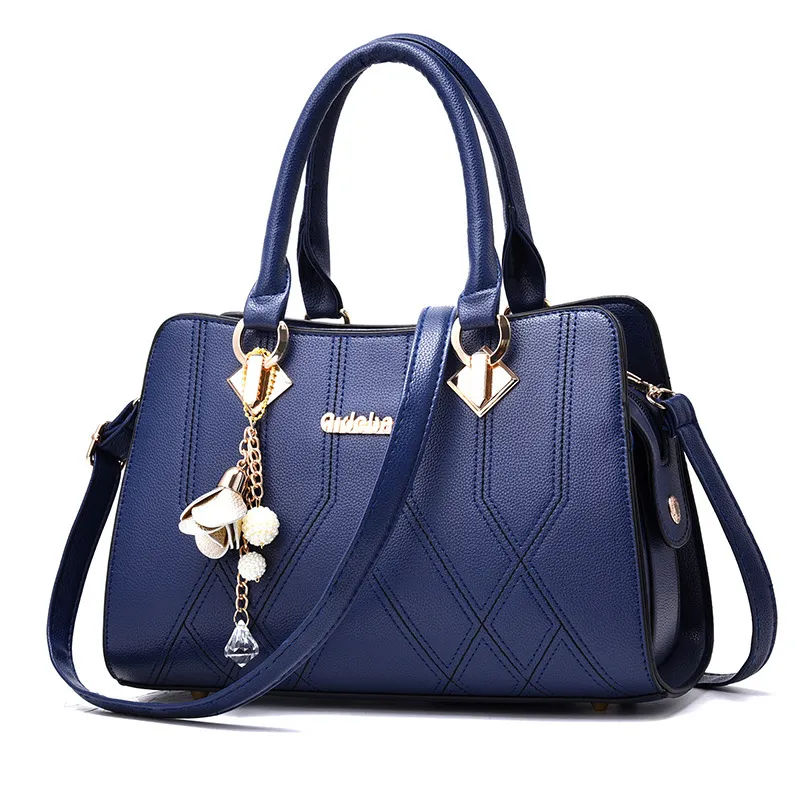 Autumn And Winter New Fashion Commuter Handbag Shoulder Messenger Bag - Blue