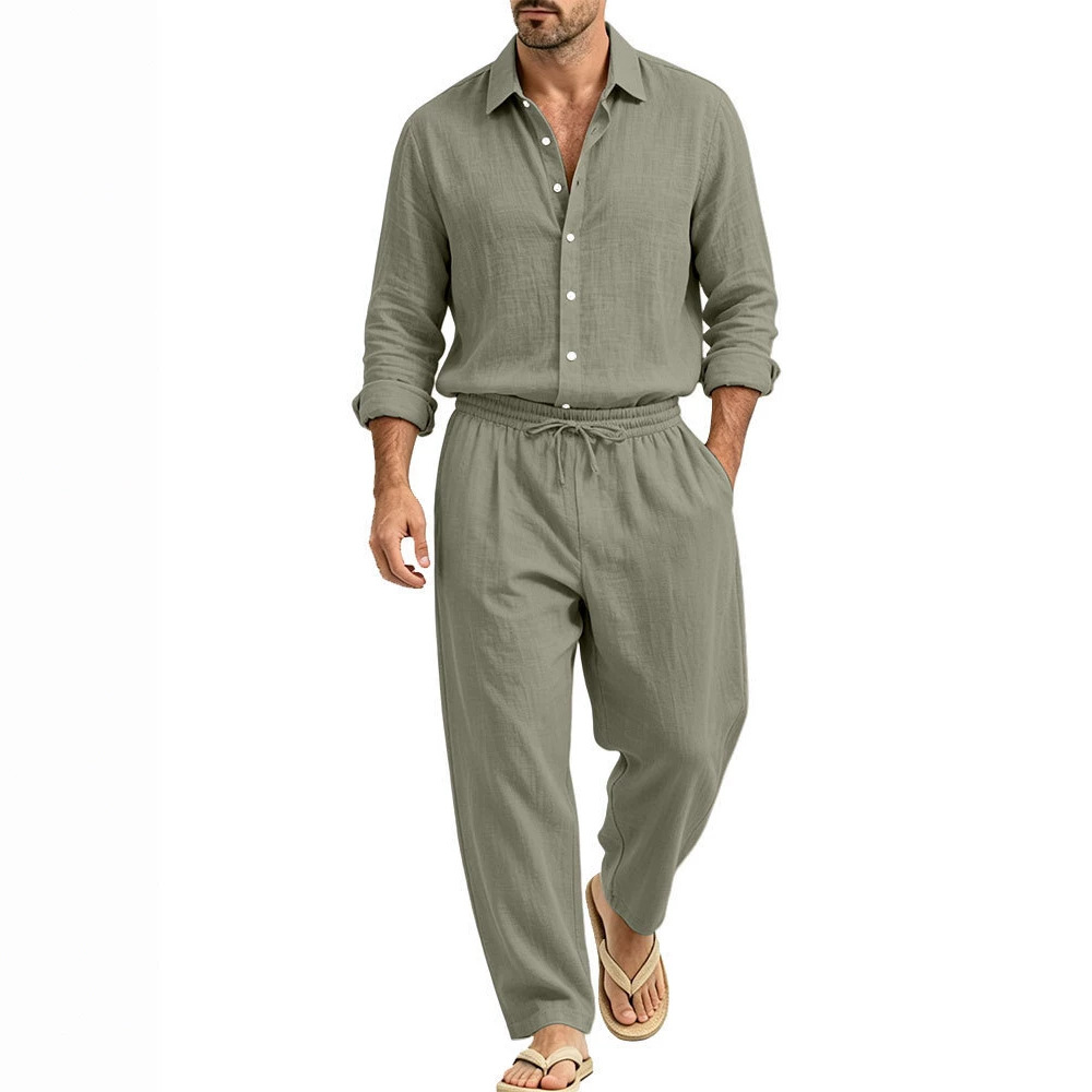 Linen Shirt and Trouser Set, picture 7 of 10