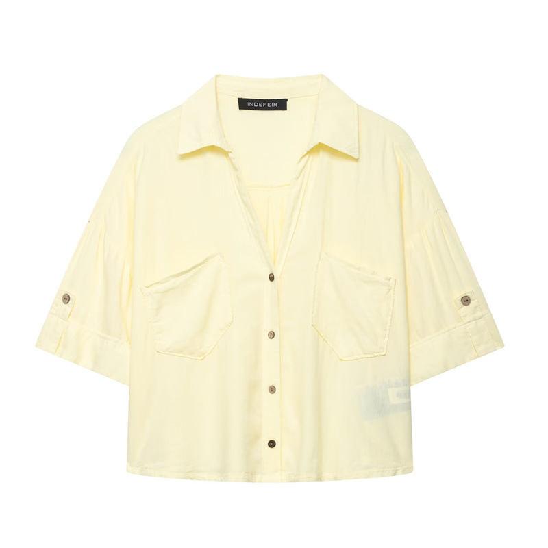 New Spring And Summer European And American Style Linen Blended Short Long Sleeve Shirt