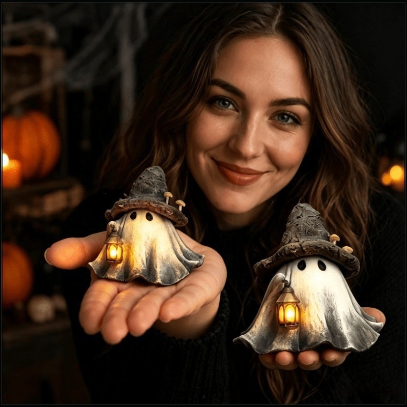 Mushroom Ghost Lantern, Resin, picture 3 of 5