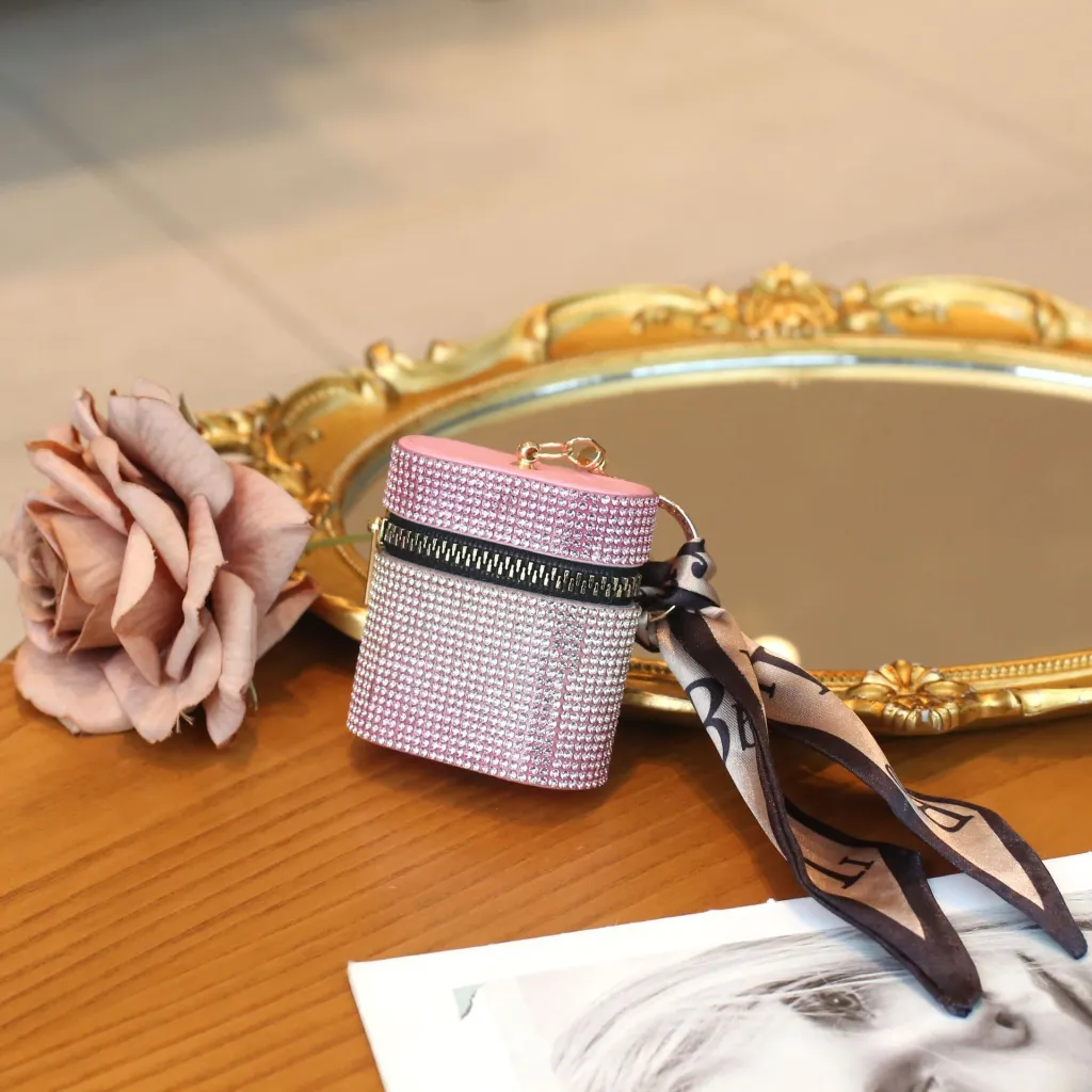 Mini-portable Coin Purse Advanced Full Diamond - Pink