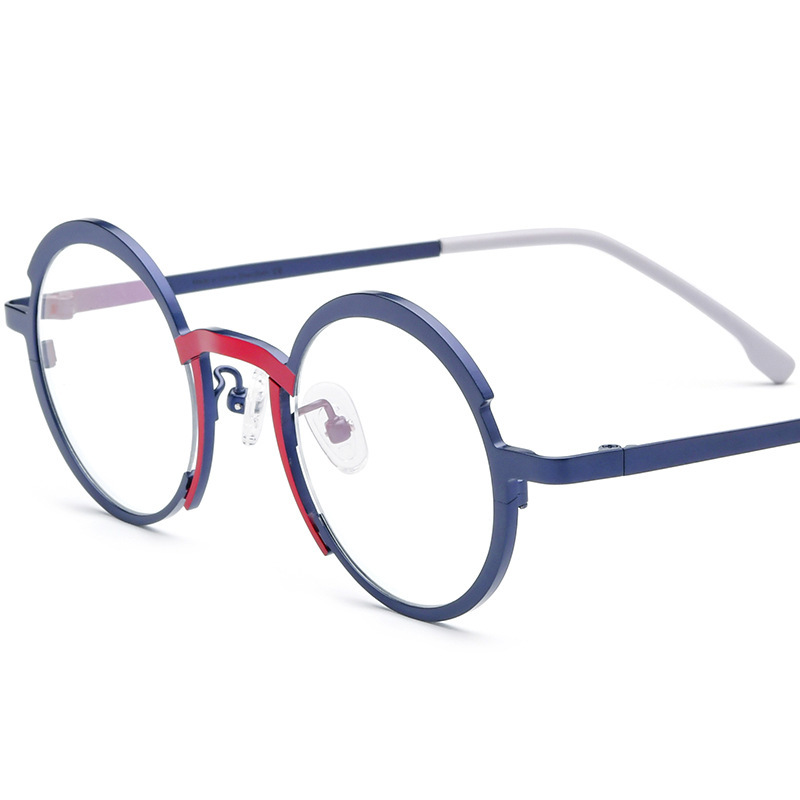 Borui Multi-color Ultra-light Pure Titanium Myopia Glasses Frame, Unisex Small Niche Versatile Round Optical Glasses