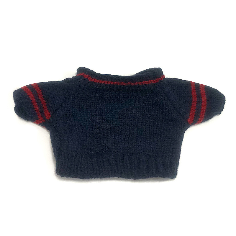 Navy Blue Red Striped Sweater