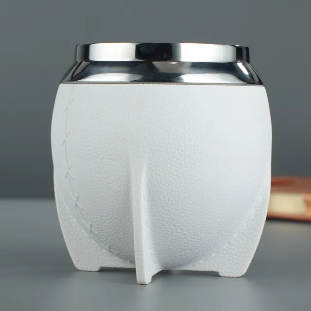304 Stainless Steel Double layer Vacuum Cup White - Shop at LoveMi