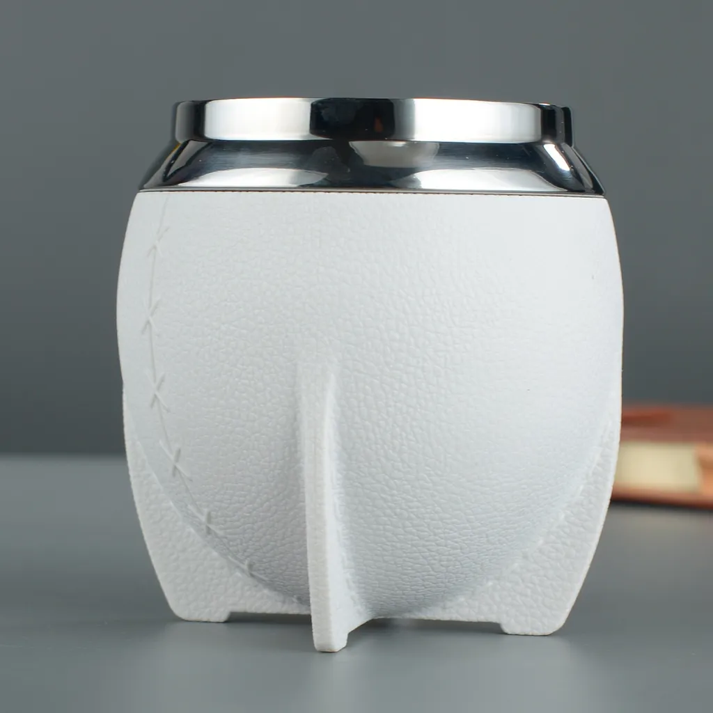 304 Stainless Steel Double-layer Vacuum Cup - White