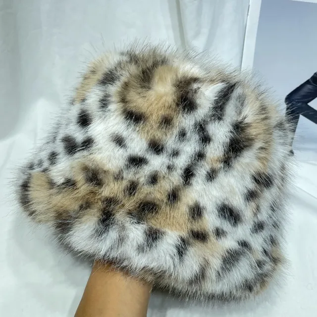 Designer Model Leopard Print Plush Fisherman Hat Children - Shop at LoveMi
