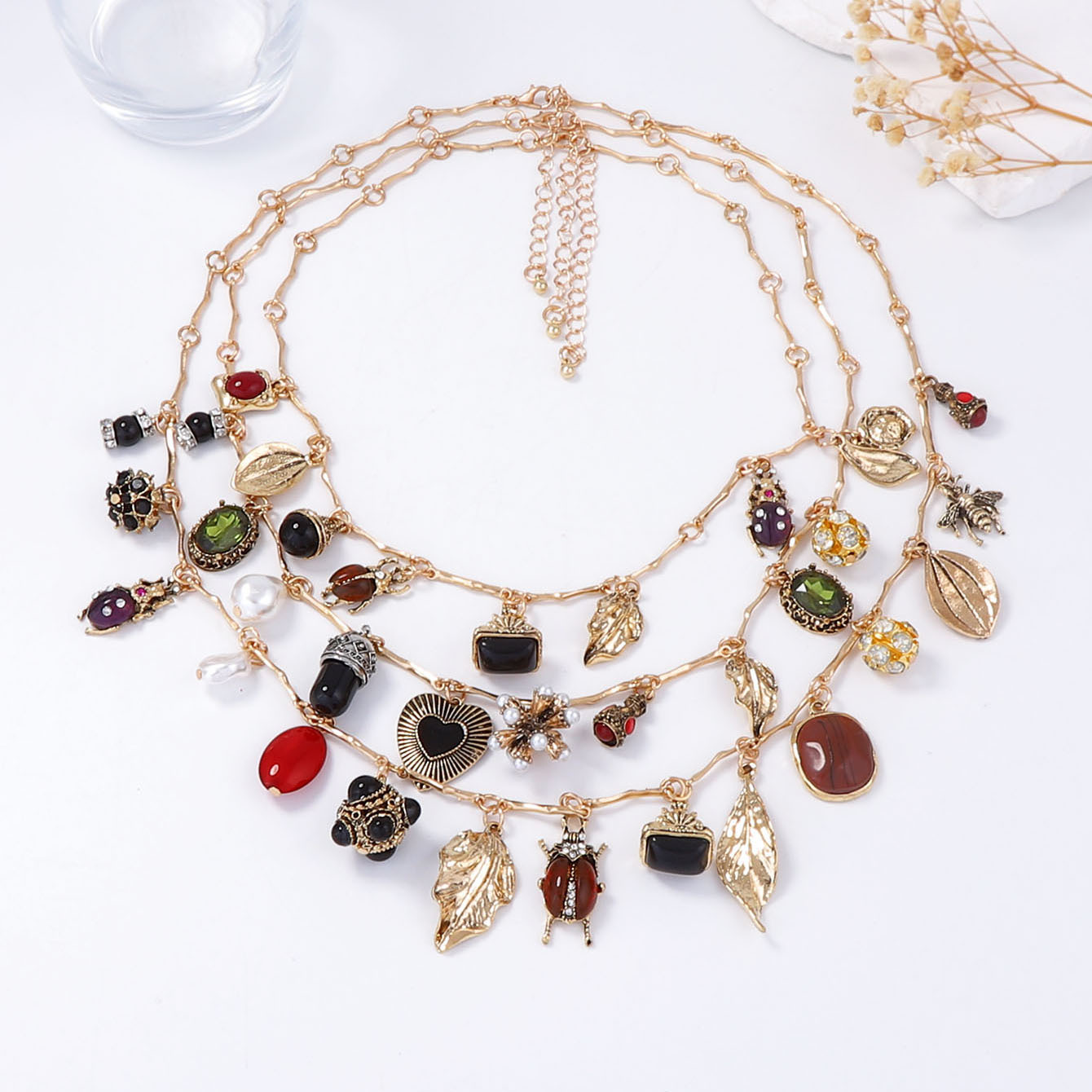 Multilayer Layered Design Vintage Geometric Necklaces