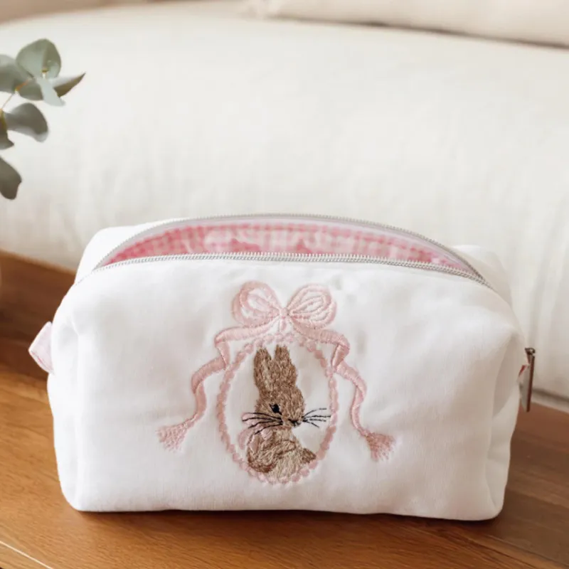 Cute Cartoon Little Bunny Cosmetic Bag Girl - Pink