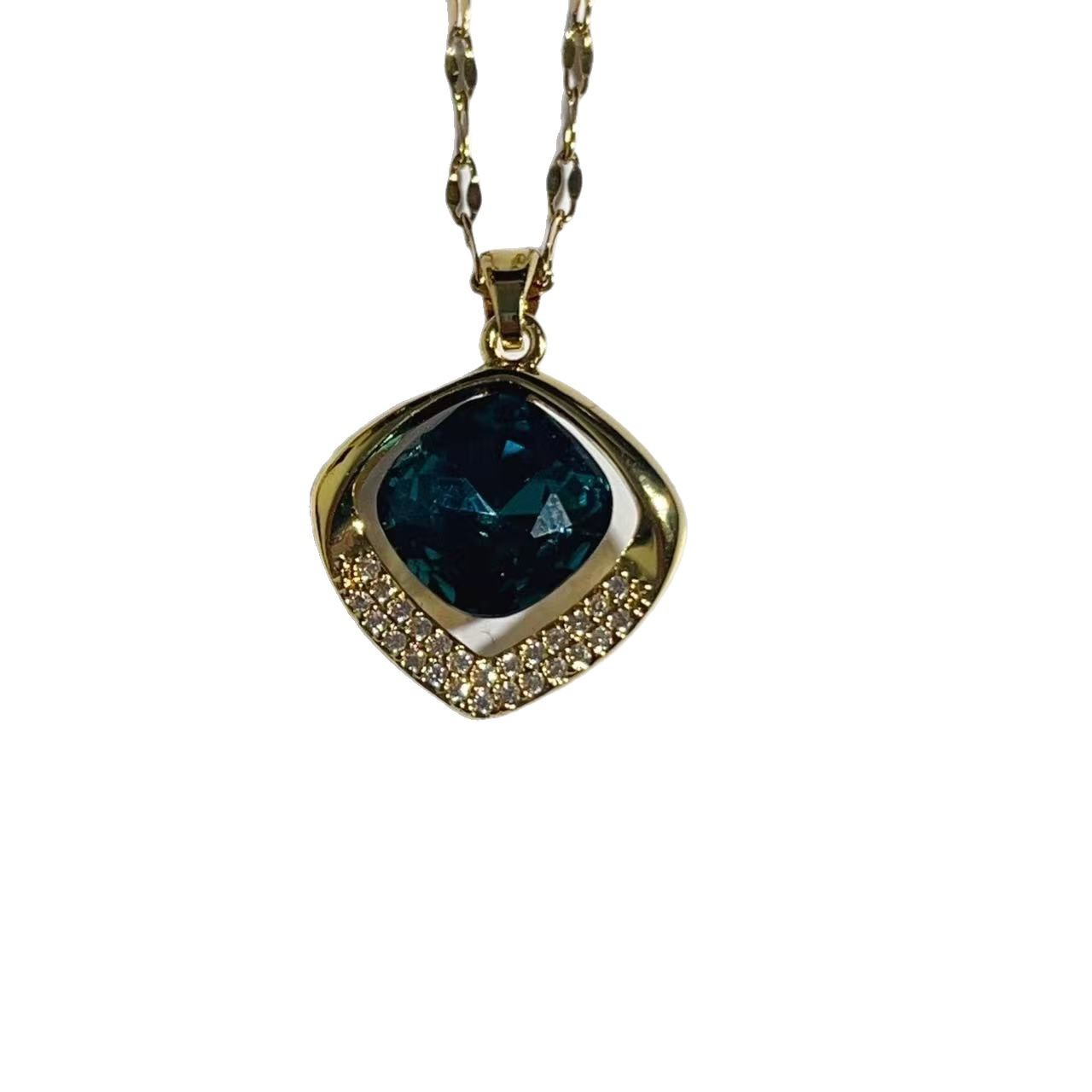 Collar de cristal geométrico de gama alta