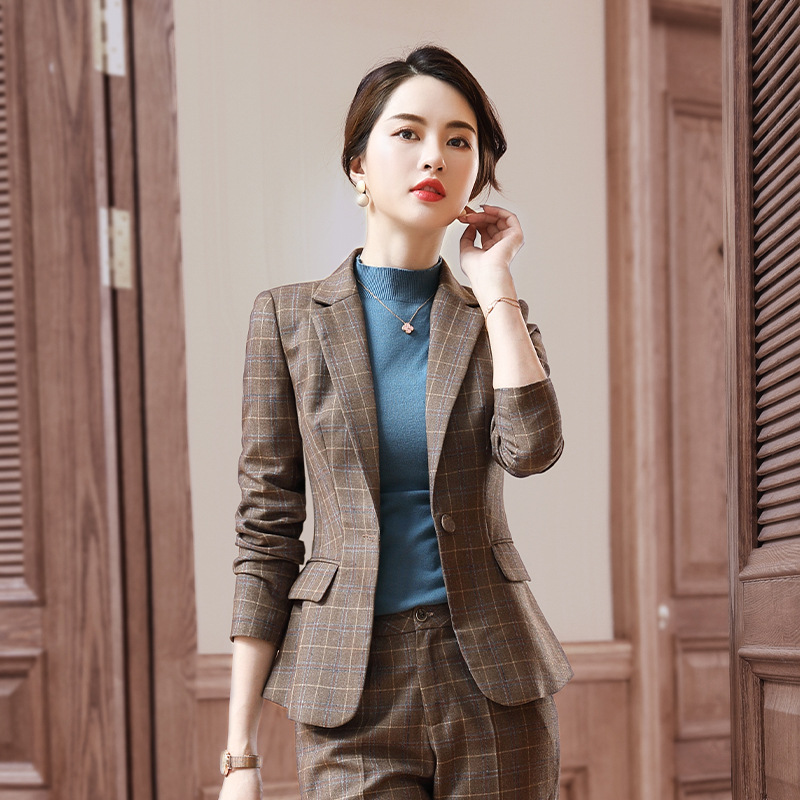 Autumn Suit Coat Women's Long Sleeve Suit Two-piece Set