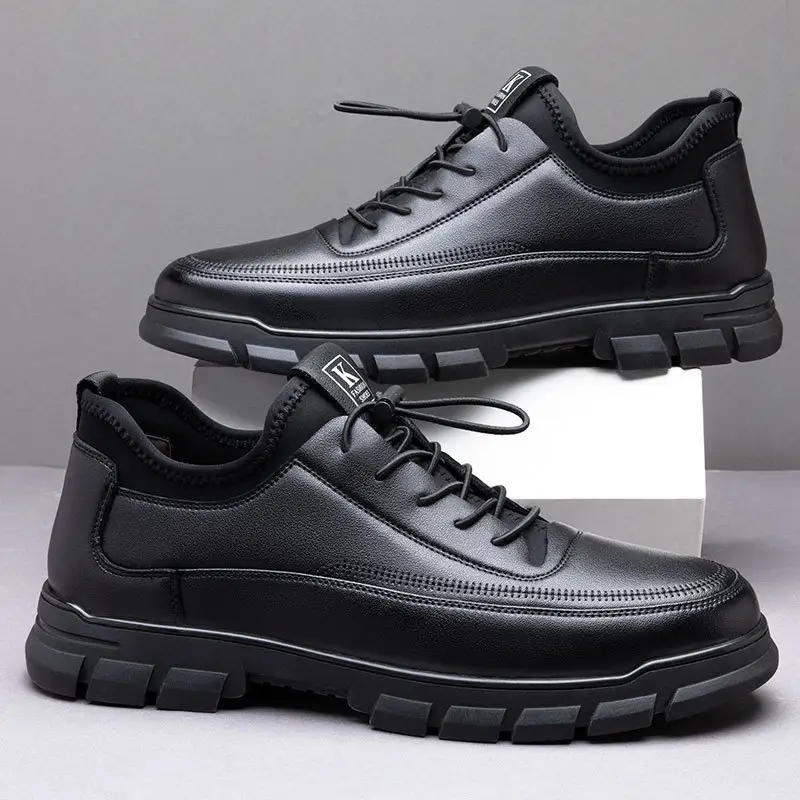 Business Formal Leather Shoes Black Casual Soft