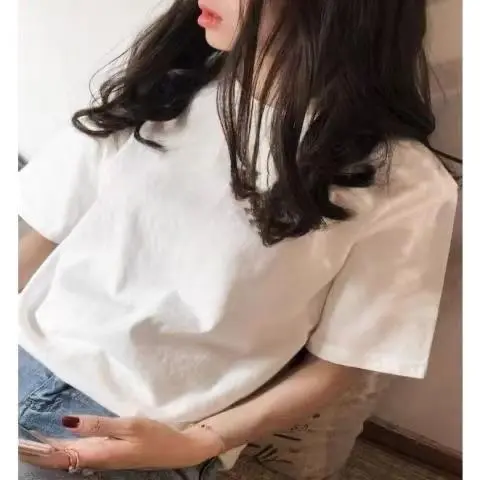 Hiphop Button Detachable Sleeve Loose Top - White