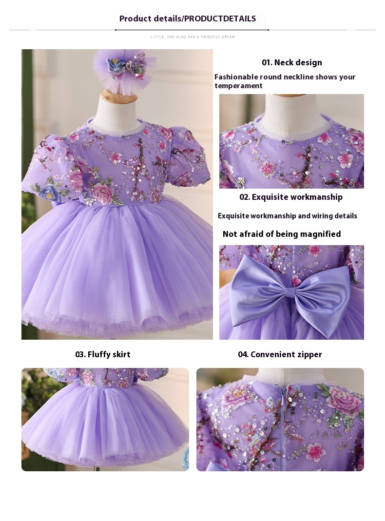 New Dream Purple Mori Style FARCENT Puff Sleeve Tulle Tutu Skirt - Image 7