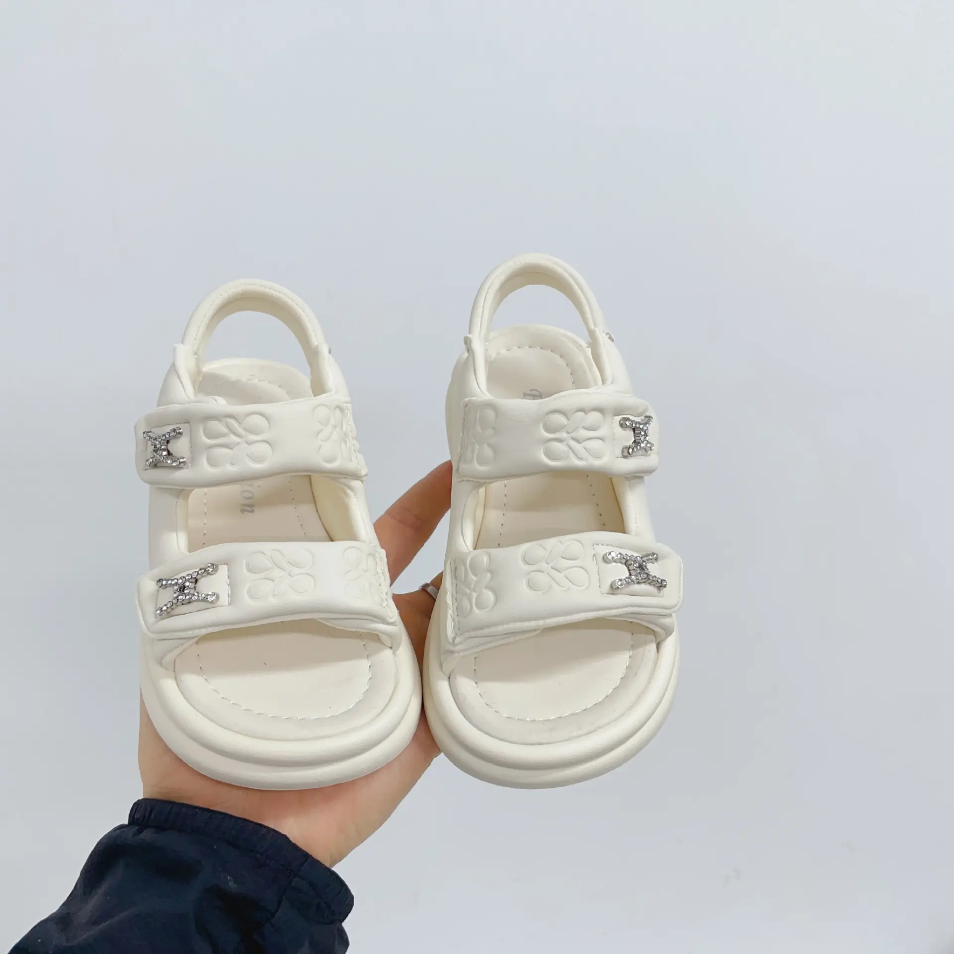 Girls Fashion Rhinestone Printing Princess Sandals