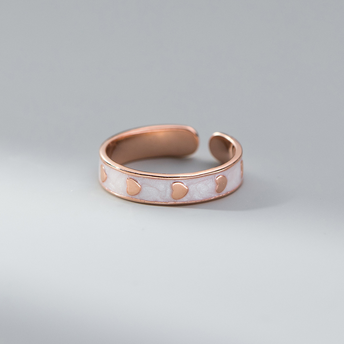 Fashion Epoxy Love Heart-shaped Ring Women