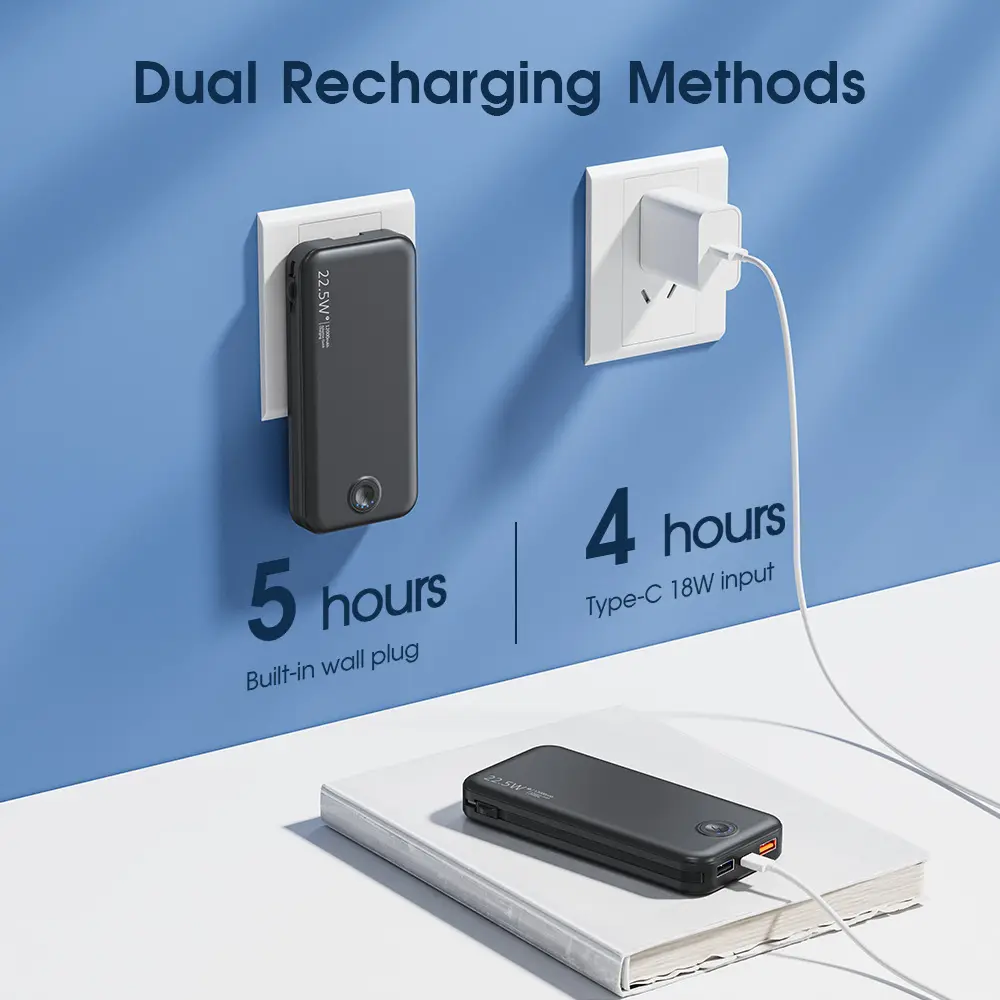 Plug-in Power Bank With Fast Charging