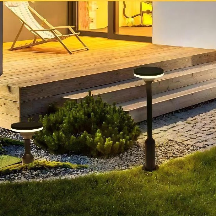 Outdoor Garden Light Pole Aluminum Courtyard Lamp