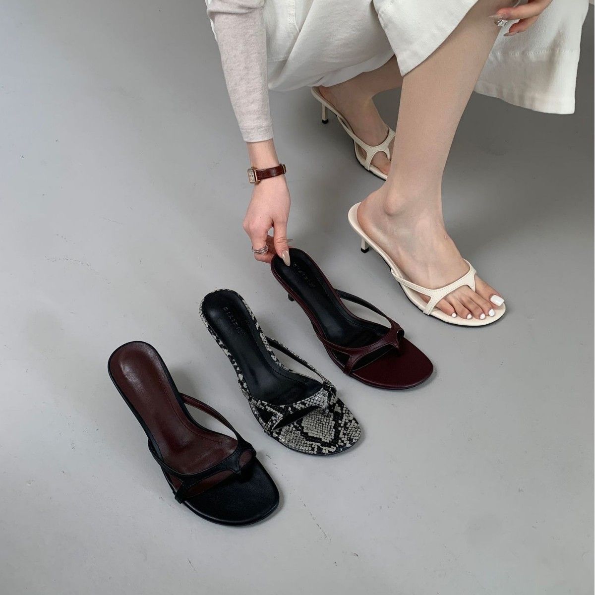 Toe Clip French Style Elegant High Heeled Sandals