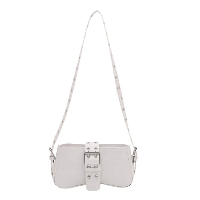 Heavy metal style Underarm Bag Perfect For Everyday Shoulder Wear White - Shop at LoveMi