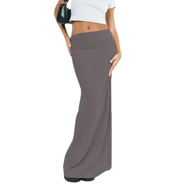 Hip wrapped Long Women's Skirt 5 Colors Gray - Shop at LoveMi