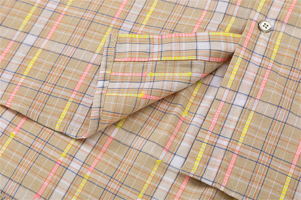 Plaid Long-sleeved Shirt Men's Autumn Street American Style