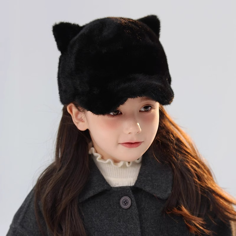 Children's Hat Thickened Warm Plush Baseball Cap - Picture 8 of 17