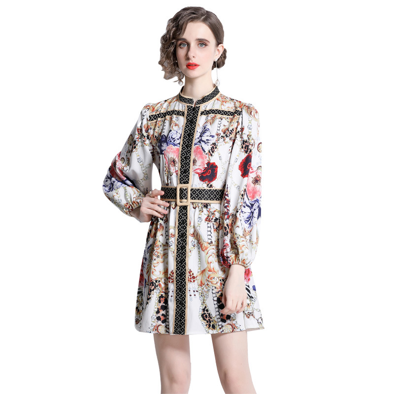 Floral High-Waist Short Dress, picture 5 of 5