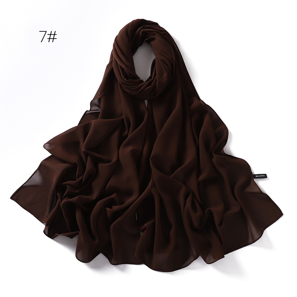 Soft Draping Solid-color Scarf For Women